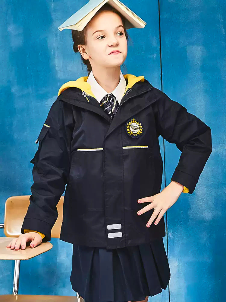School Uniform 3 in 1 Winter Insulated Windbreaker Warm and Weatherproof Jacket 8