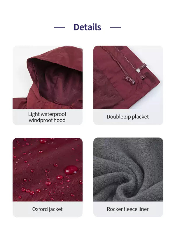 School Uniform 3 in 1 Winter Insulated Windbreaker Warm and Weatherproof Jacket 8