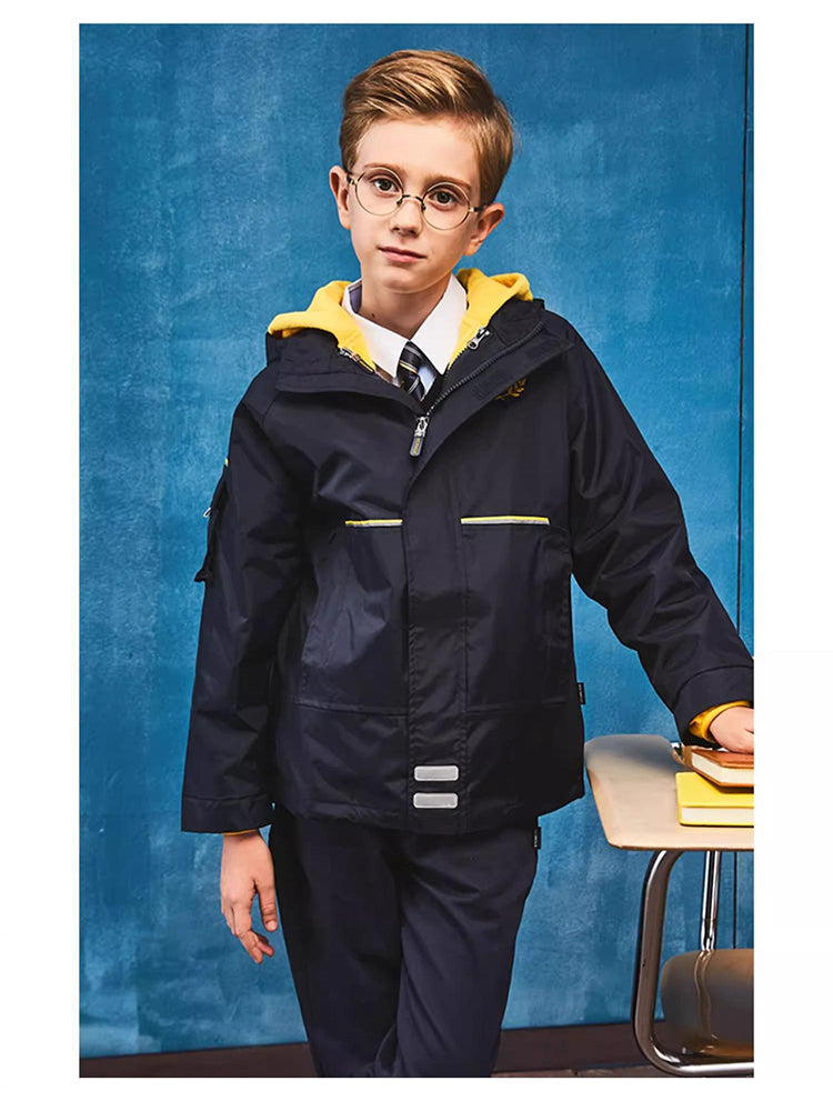 School Uniform 3 in 1 Winter Insulated Windbreaker Warm and Weatherproof Jacket 8