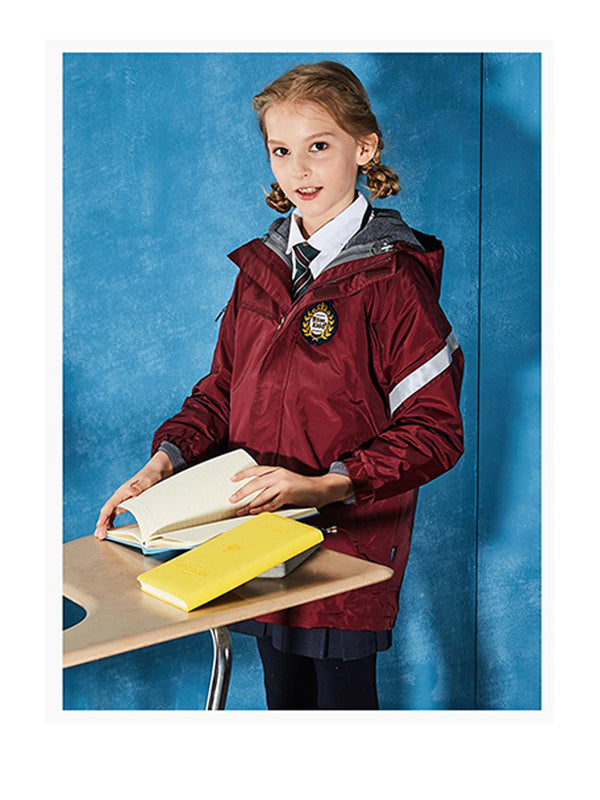 School Uniform 3 in 1 Detachable Winter windbreaker Jacket 6