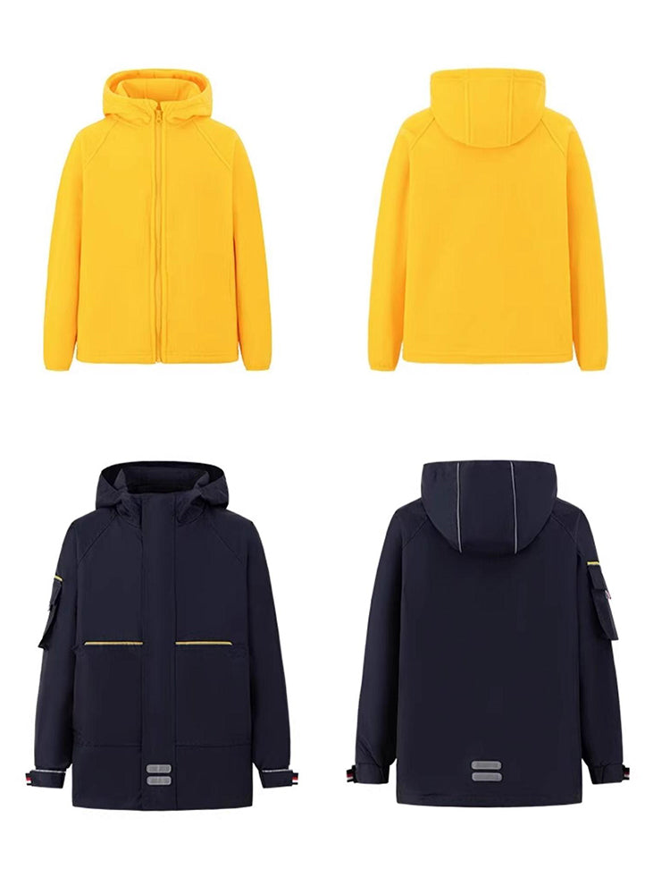 School Uniform 3 in 1 Winter Insulated Windbreaker Warm and Weatherproof Jacket 8