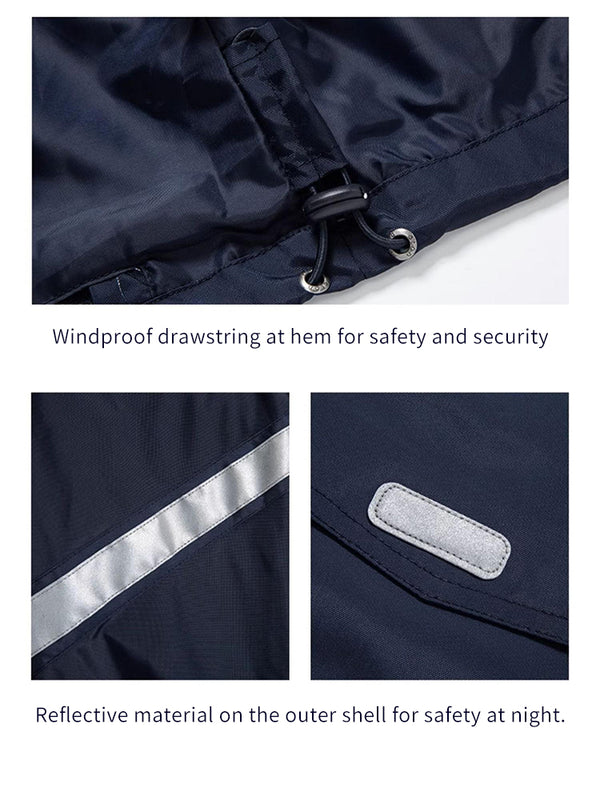 School Uniform 3 in 1 Detachable Winter windbreaker Jacket 6