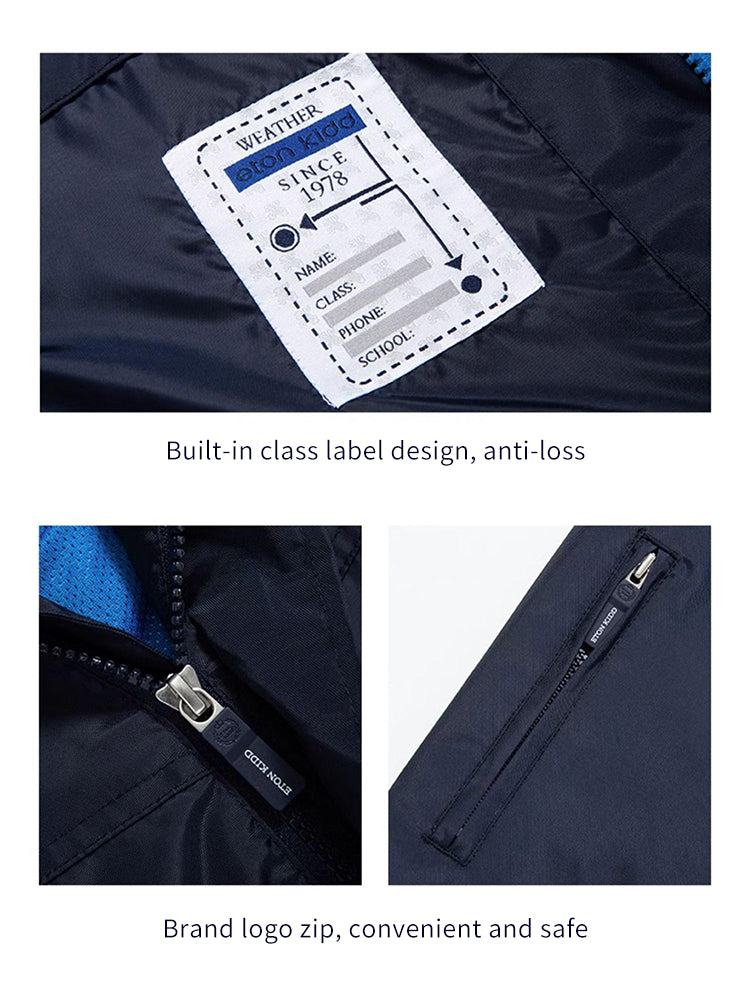 School Uniform 3 in 1 Detachable Winter windbreaker Jacket 6