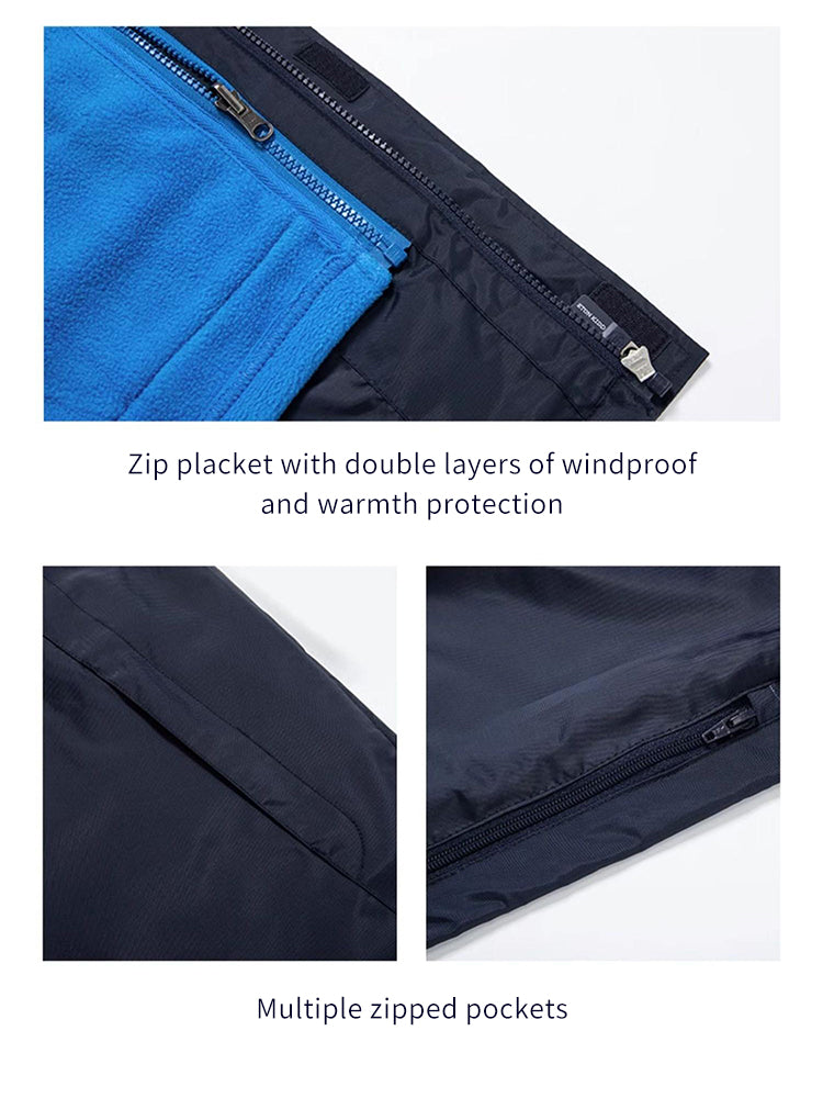School Uniform 3 in 1 Detachable Winter windbreaker Jacket 6