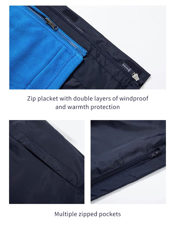 School Uniform 3 in 1 Detachable Winter windbreaker Jacket 6