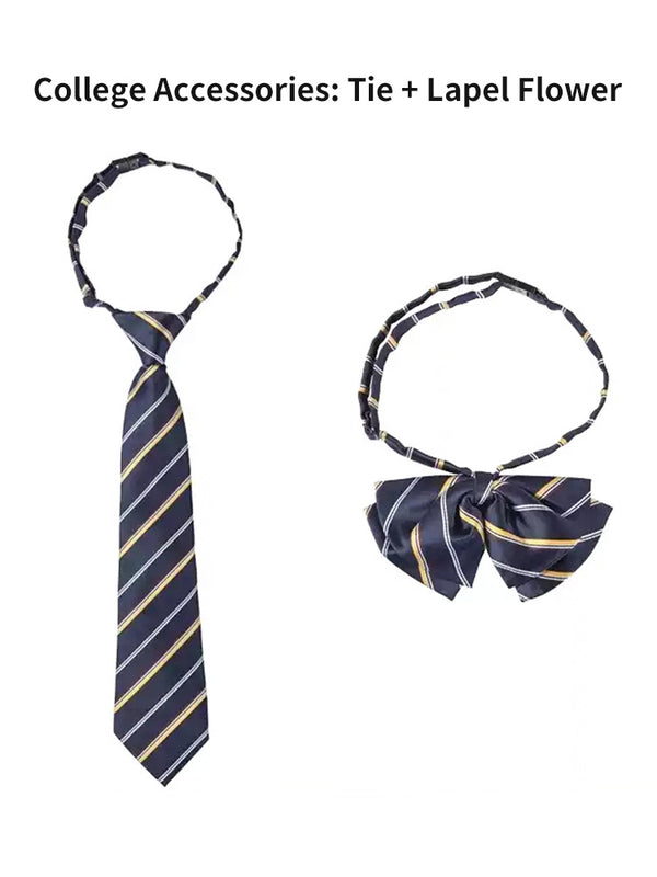School Uniform Accessories: Children's Neckties and Collar Flowers-82
