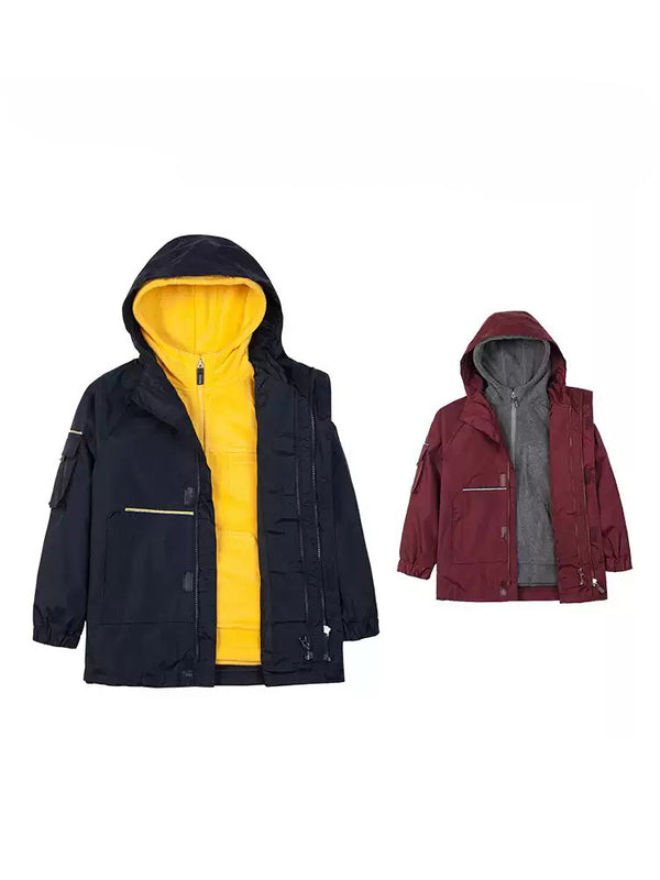 School Uniform 3 in 1 Winter Insulated Windbreaker Warm and Weatherproof Jacket 8
