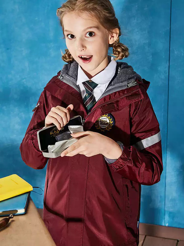 School Uniform  3 in 1 Detachable Winter windbreaker Jacket 6