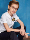 School Uniform Kids White Short Sleeve  POLO Shirt-48