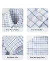 School Uniform  Short Sleeve light plaid Shirt-45