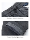 School uniform knitted fleece-lined sports long pants 3