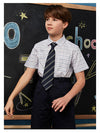 School Uniform  Short Sleeve light plaid Shirt-45