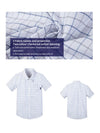 School Uniform  Short Sleeve light plaid Shirt-45