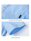 School uniform boy's short-sleeved blue shirts for summer-2