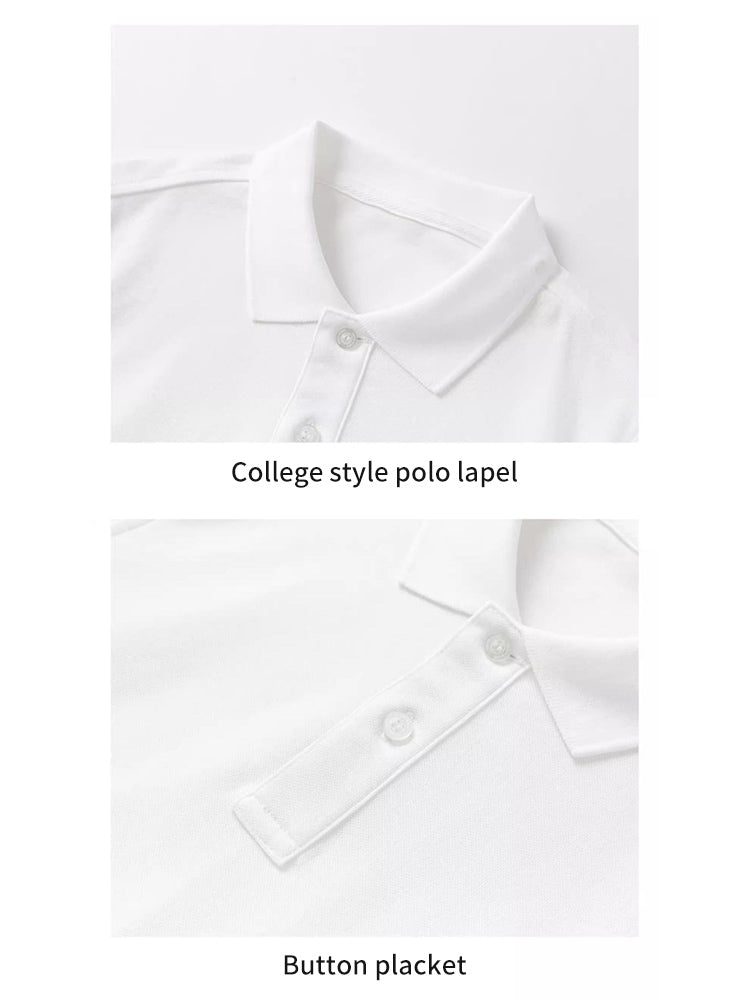 School Uniform Kids White Short Sleeve  POLO Shirt-48