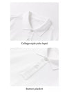 School Uniform Kids White Short Sleeve  POLO Shirt-48