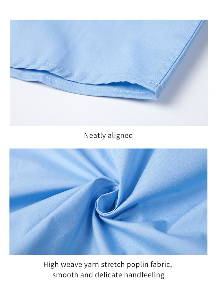 School uniform boy's short-sleeved blue shirts for summer-2