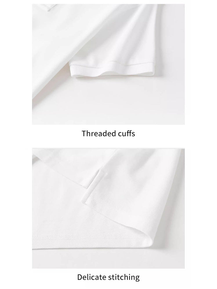 School Uniform Kids White Short Sleeve  POLO Shirt-48